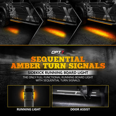 OPT7 Sidekick 78-inch sequential turn signals improve on-road signaling.