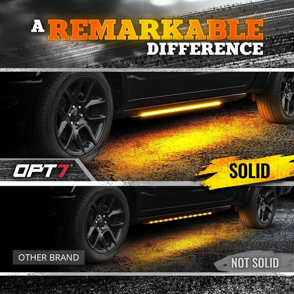 OPT7 Sidekick side marker light enhances daytime visibility along the truck.