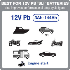 OptiMate 6-ampmatic safety indicators during maintenance mode.