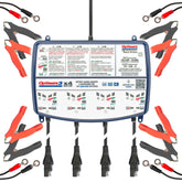 OptiMate3 front view with four banks for independent battery care.