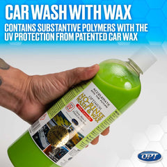 Optimum No Rinse pour application on a car panel for controlled detailing.