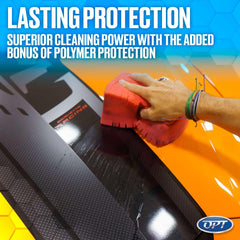 Optimum No Rinse wheels-tires highlights safe exterior cleaning.