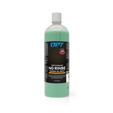 Optimum No Rinse bottle pour shows easy application with minimal water use.