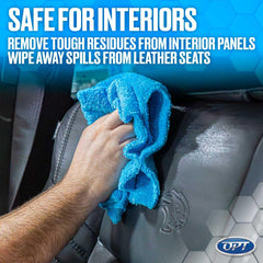 Optimum Power Clean used on leather seats for gentle cleansing when diluted.