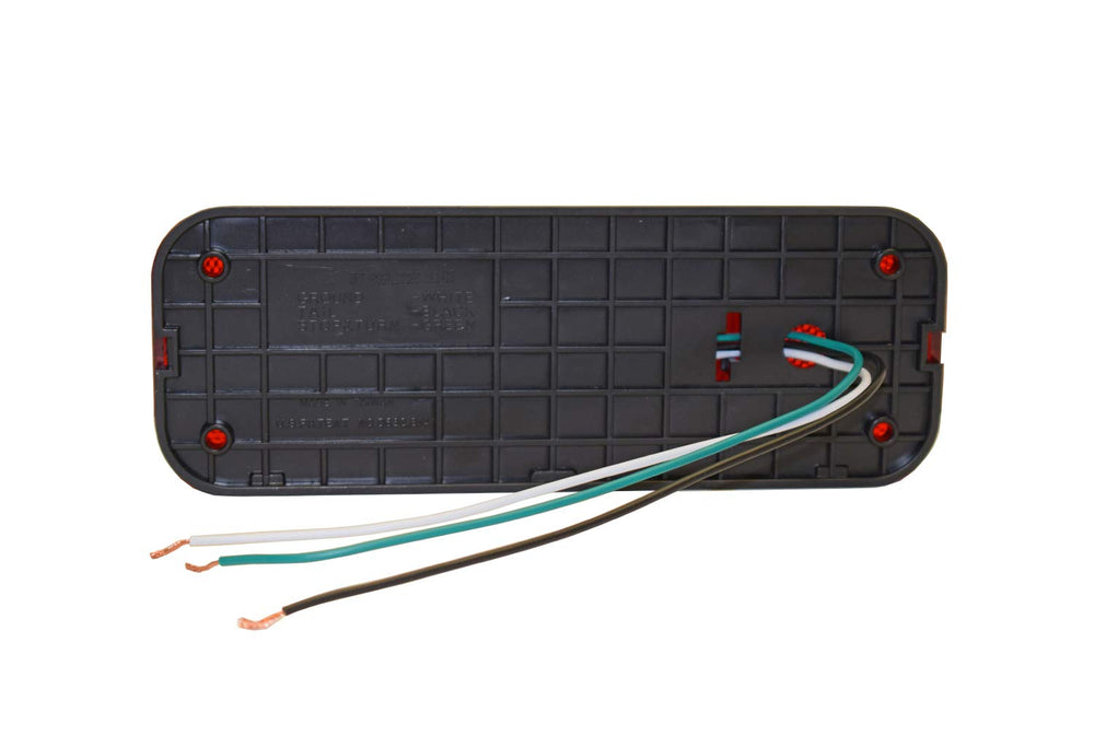 Mounting pattern detail for Optronics One tail light: 1-7/8 by 7-3/8 inches.