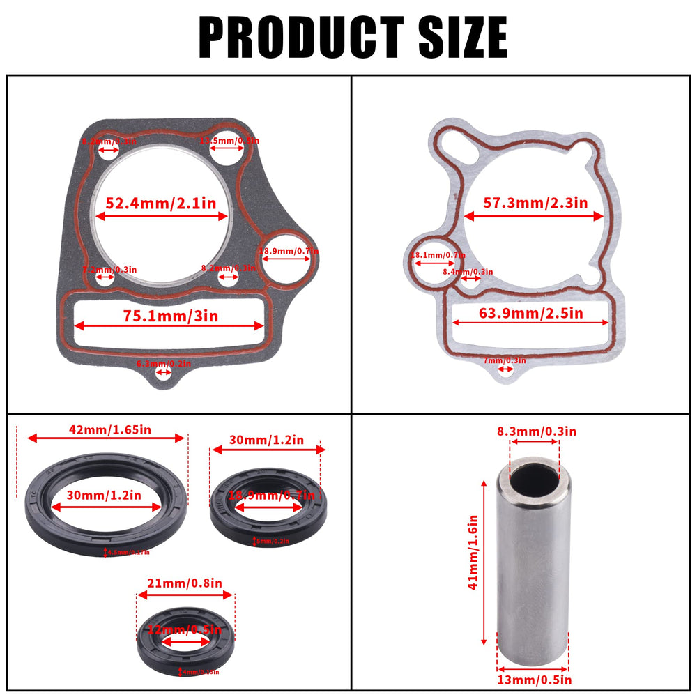 ORAEVY piston rings gasket set for reliable compression