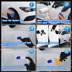 Oranqran hail damage repair kit for car doors and metal surfaces.