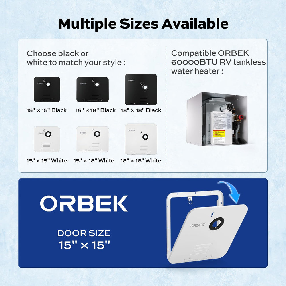 Orbek RV door galvanized steel construction for lasting durability outdoors