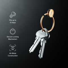 Orbitkey Ring V2 durable metal construction withstands daily handling.
