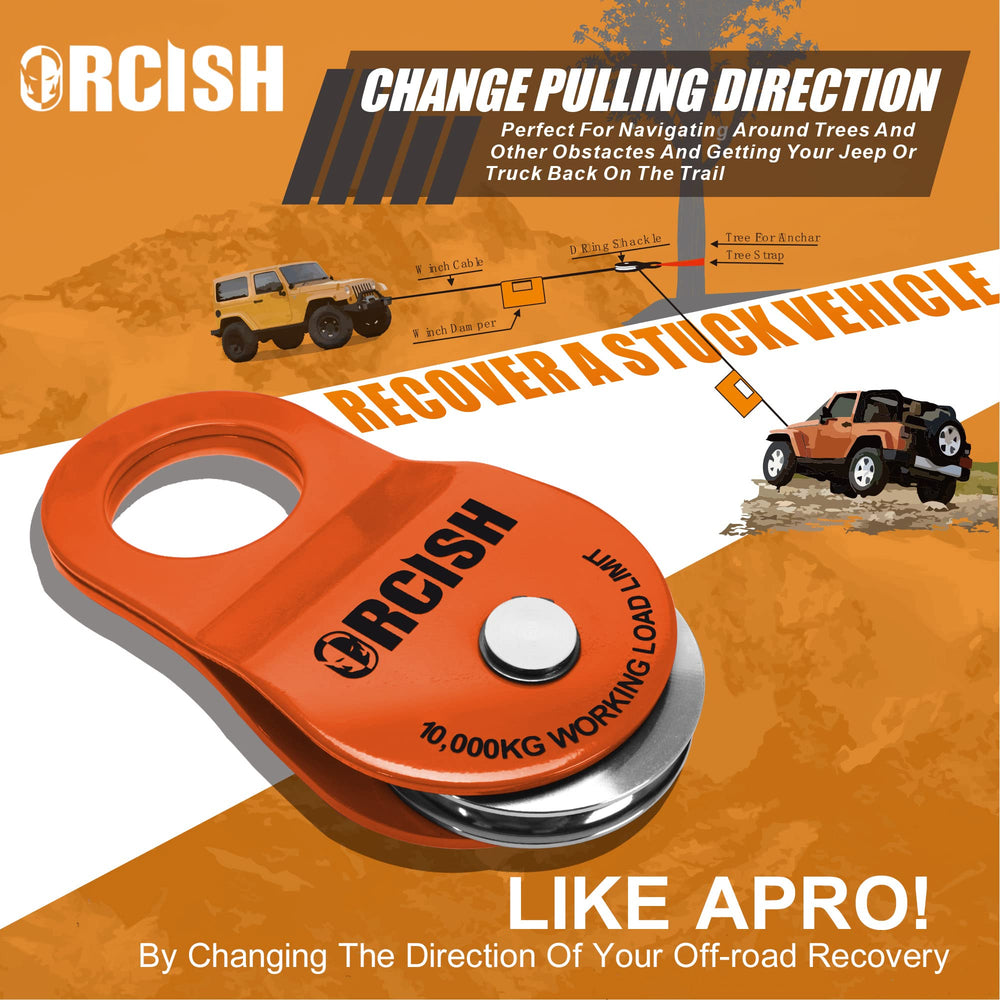 ORCISH 10-Ton Snatch Block packaging and instructions included