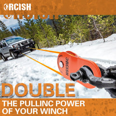 ORCISH 10-Ton Snatch Block with winch gear for efficient recovery