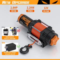 ORCISH wireless remote allows safe winching within range for convenient recovery.