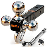 ORCISH tri-ball trailer hitch chrome body with durable finish for frequent towing