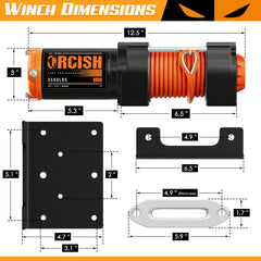 ORCISH 30.2 ft synthetic rope reduces stretch for stable pulls