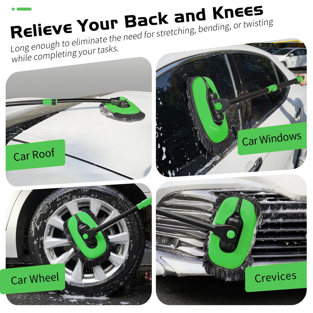 Ordenado soft microfiber head provides scratch-free cleaning on exterior surfaces.