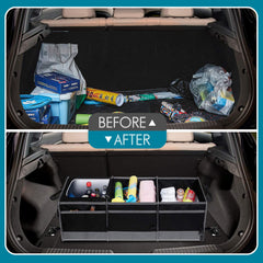 ORIENT FAMULAY trunk organizer secure side straps reduce cargo movement.