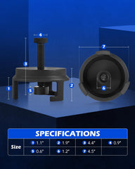 Three jaw clamp design securely grips balancers to prevent slip.
