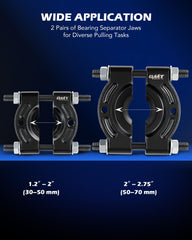 Orion Motor Tech 2in jaw in use on a stubborn bearing