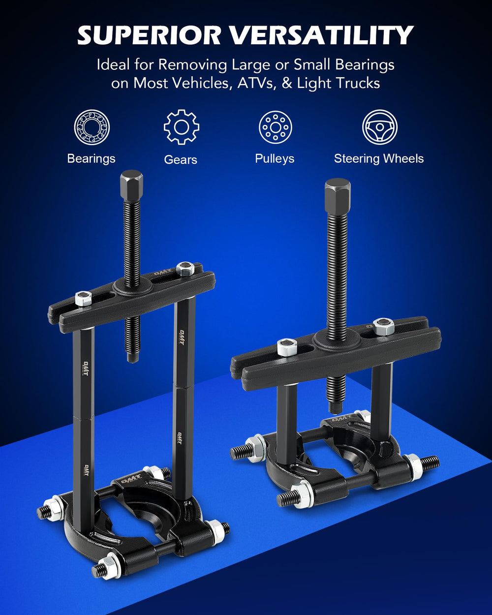 Orion Motor Tech 3in jaw enabling broader bearing removal range