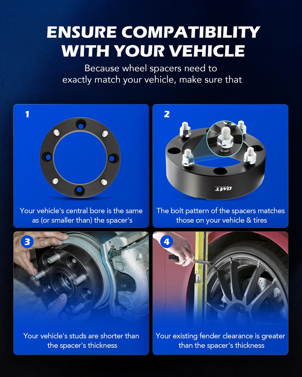 Orion Motor Tech wheel spacers bolt pattern highlights corrosion-resistant hardware.