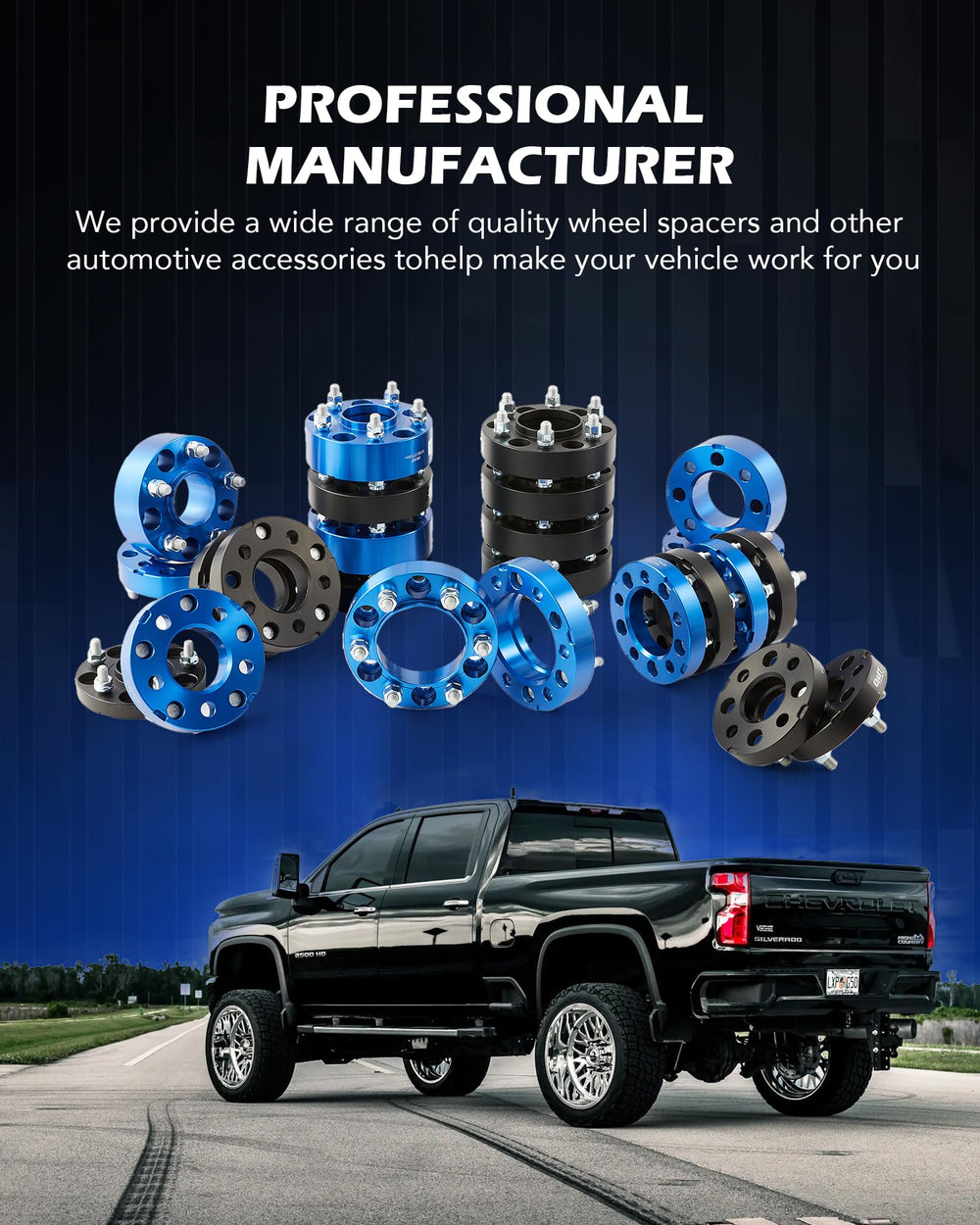 Orion Motor Tech wheel spacers kit includes corrosion-resistant Dacromat bolts.