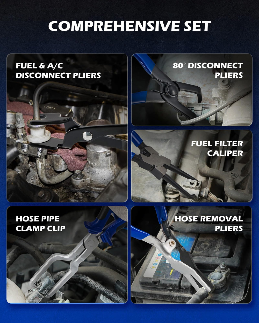 Orion Motor Tech 80-degree disconnect pliers reach tight engine bays