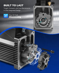 Orion Motor Tech A2L vacuum pump with oil-mist cap reduces spray in workspaces