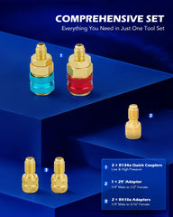 Orion Motor Tech R134a quick couplers speed up connections