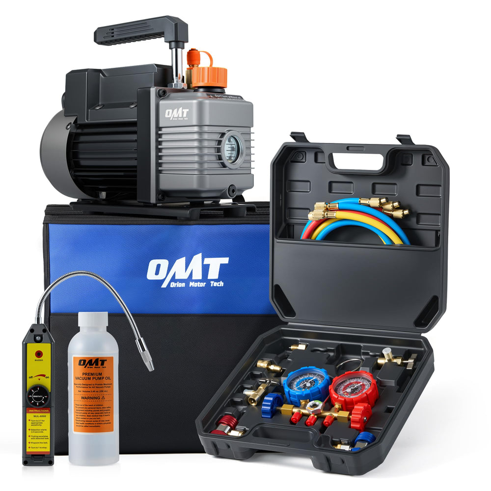 Orion Motor Tech AC vacuum pump image: fast evacuation for auto HVAC systems.