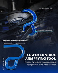 Orion Motor Tech ball joint separator compatibility image indicates broad fit.
