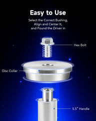Orion Motor Tech bearing installation in action on a vehicle hub
