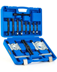 Orion Motor Tech bearing puller set laid out for full kit overview, ideal for wheel hubs and gears.