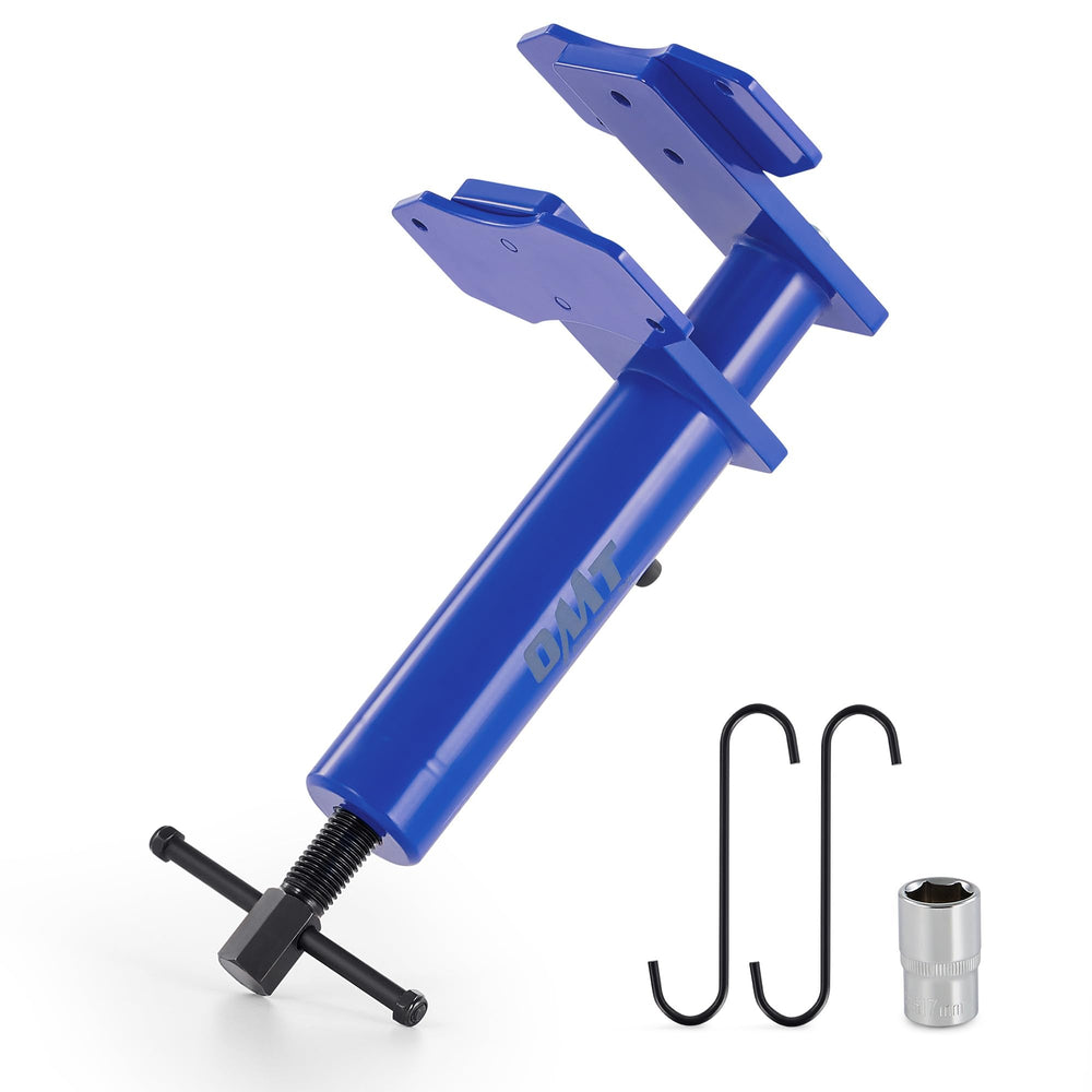 Orion Motor Tech caliper piston compressor tool in use for brake pad installation
