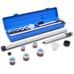 Orion Motor Tech cam bearing tool set with adapters for universal engine compatibility.