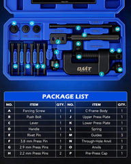 Orion Motor Tech chain breaker components arranged for precise alignment and smooth operation.