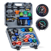 Orion Motor Tech coolant tester kit cover showing organized tool layout for quick setup