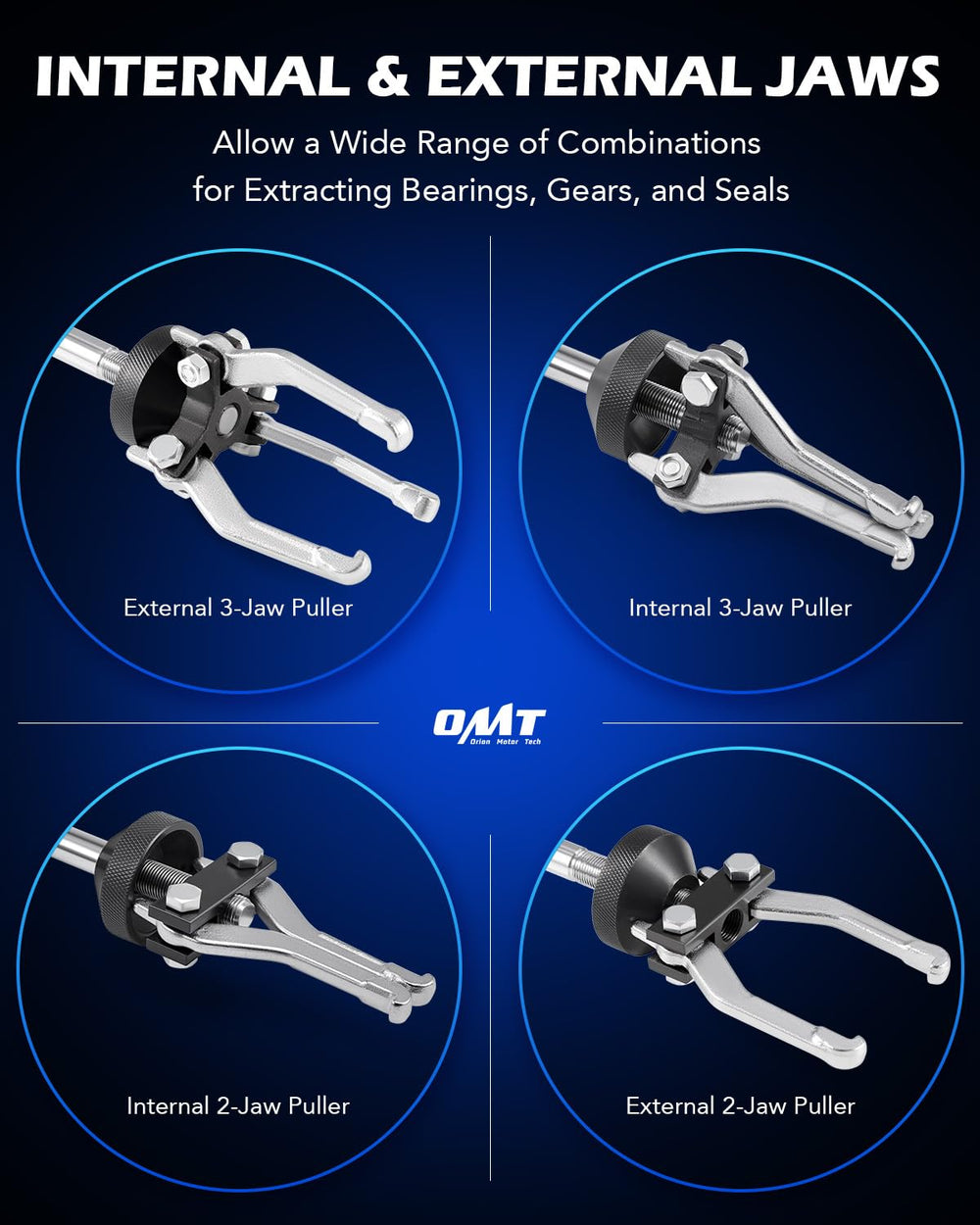 Orion Motor Tech cross blocks and cone jaws for precise jaw setup