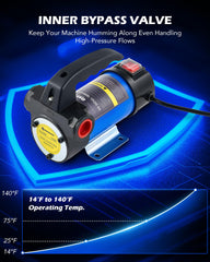 Orion Motor Tech diesel transfer pump self-priming feature for easy setup