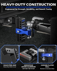 Orion Motor Tech easy slider height adjustment enables quick hitch setup.