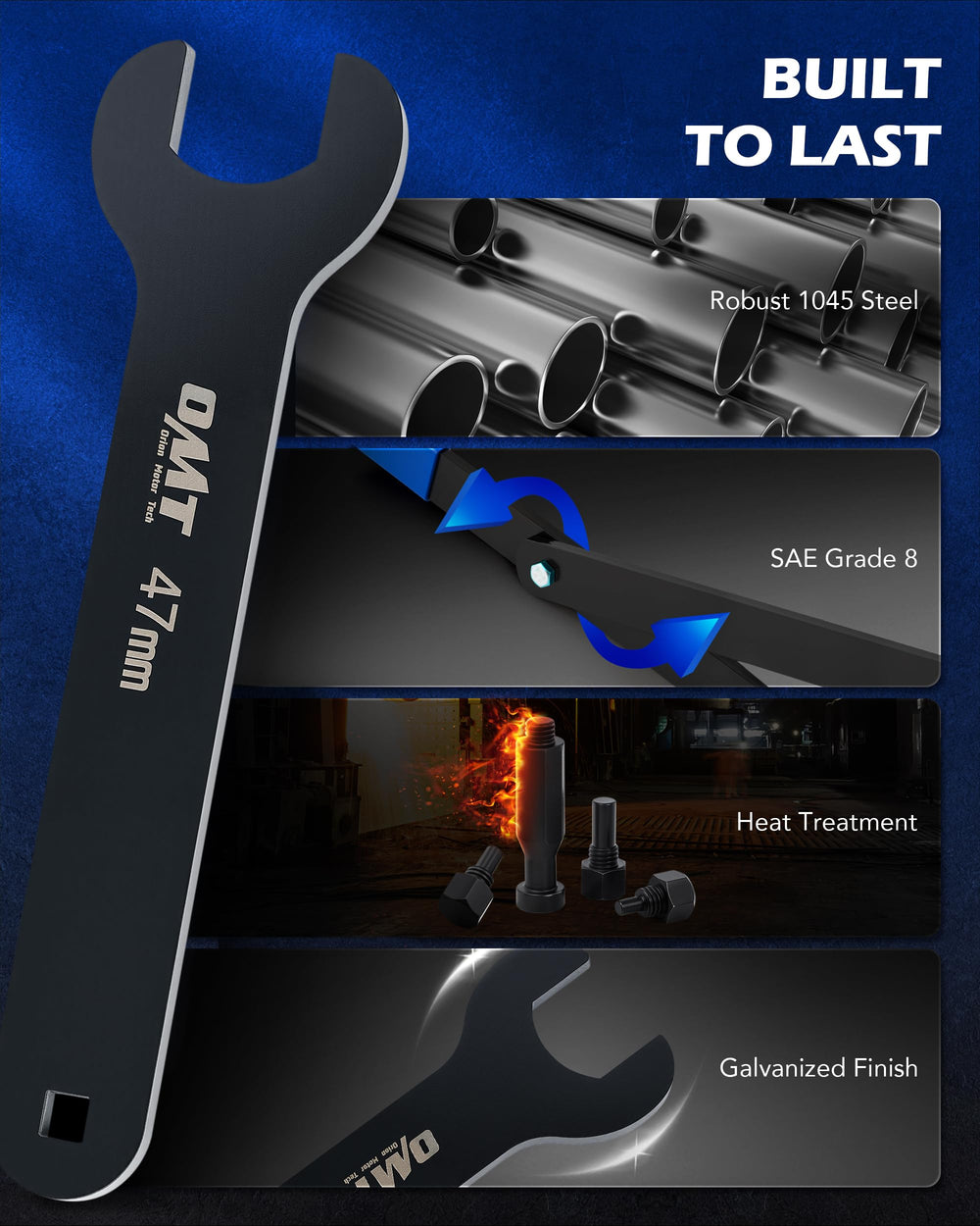 Orion Motor Tech five wrench sizes for broad compatibility on trucks