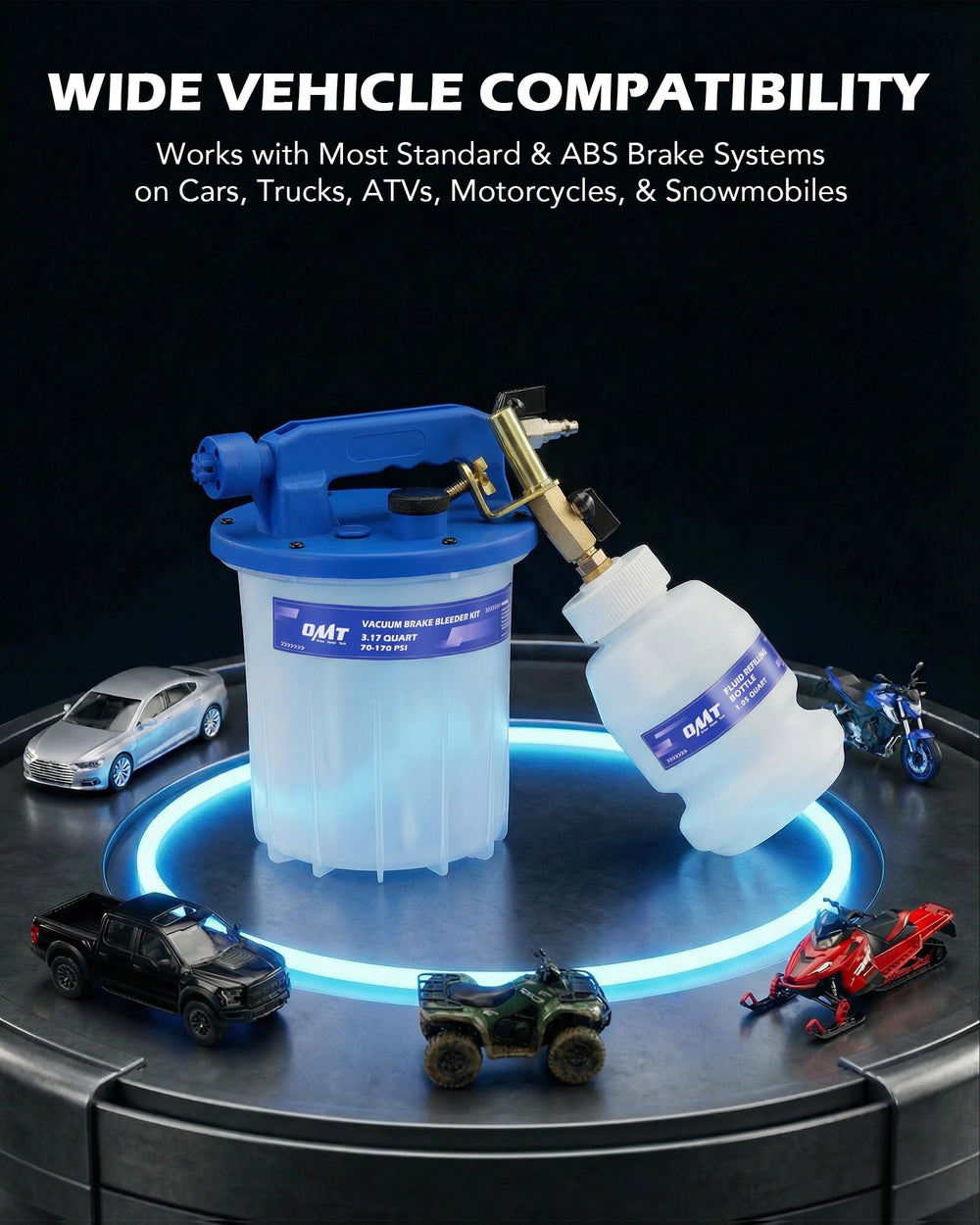 Orion Motor Tech 1L refill bottle keeps brake bleeding supplies ready.