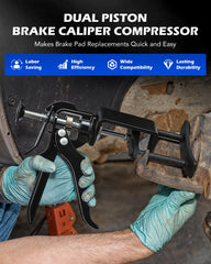 Orion Motor Tech front caliper compressor application for faster service