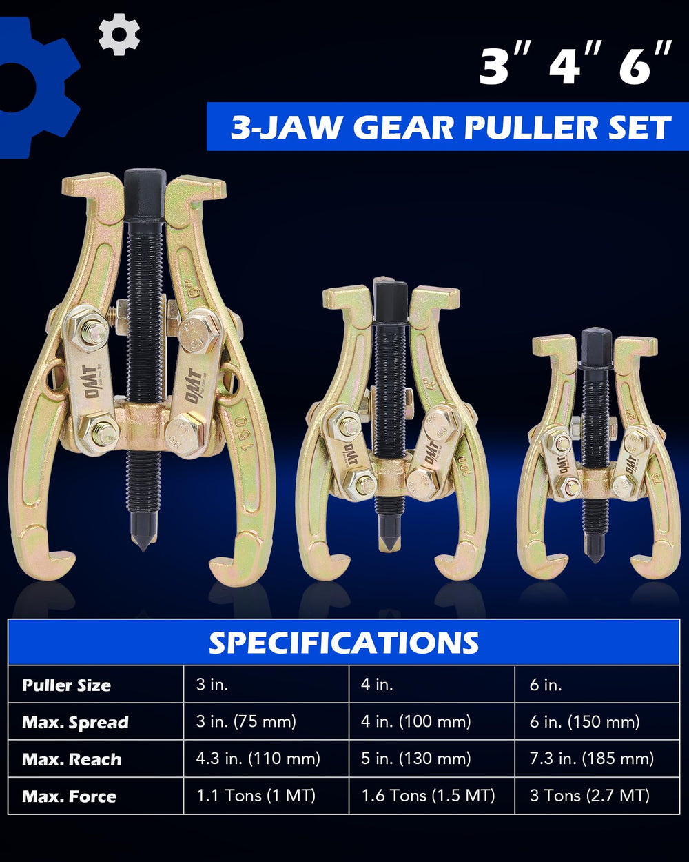 Orion Motor Tech gear puller 4in designed for wider spread and tougher pulls.