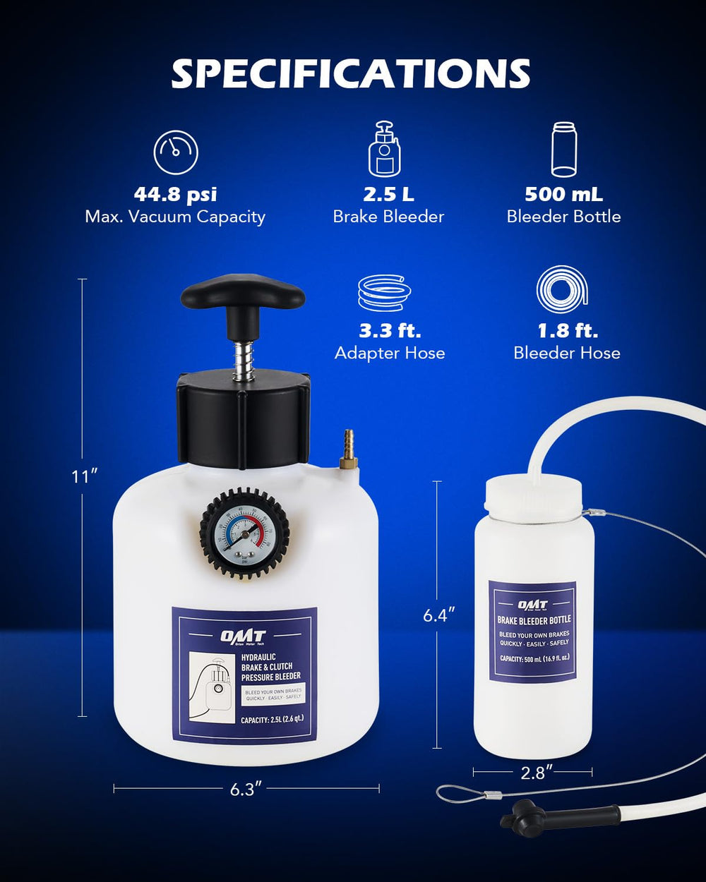 Orion Motor Tech hand pump operation for one-person brake bleeding