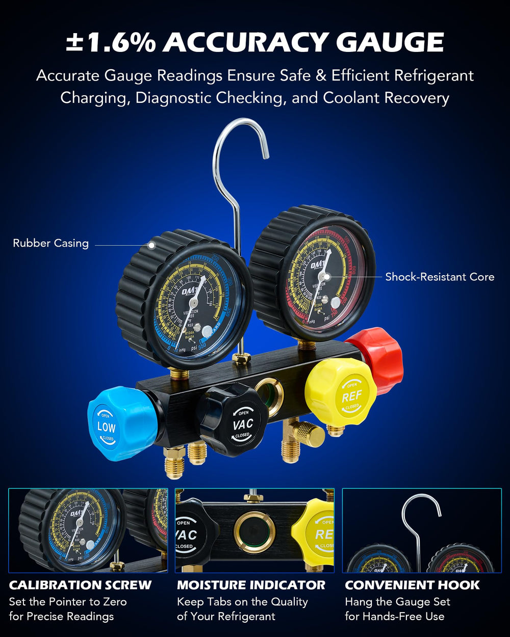 Orion Motor Tech vacuum oil included for convenient system evacuation.