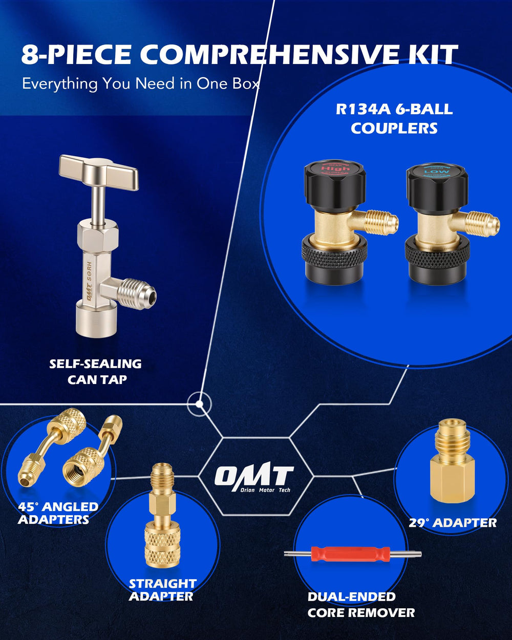 Orion Motor Tech reinforced seals minimize leaks in routine use.
