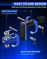 Orion Motor Tech locking pins provide theft deterrence and secure trailer attachment.