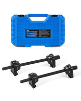 Orion Motor Tech MacPherson strut compressors in use for safe suspension work