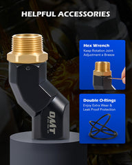 Orion Motor Tech multi-plane swivel adapter for flexible fueling angles