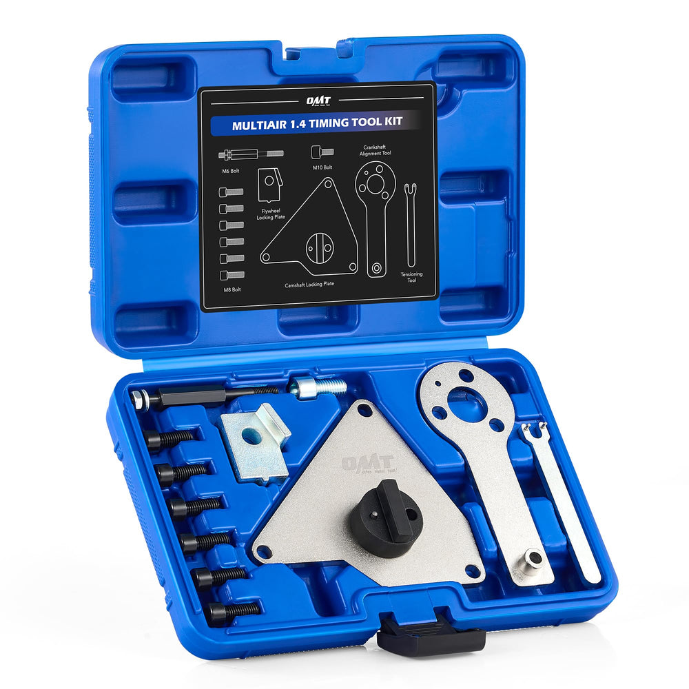 Orion Motor Tech MultiAir 1.4 timing kit case keeps tools organized for transport.